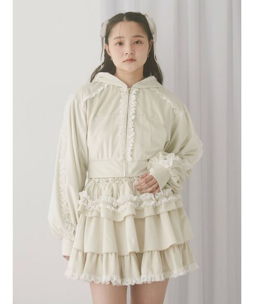 merry jenny スカート フリルベロアミニスカート : ZOZOTOWN