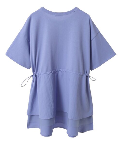 未使用タグ付✨ビアズリー　レースチュニック　ロンT 異素材　ドッキング　フレア AsRiRe tシャツ 2タイプ展開 リボン付き 異素材ドッキングレース