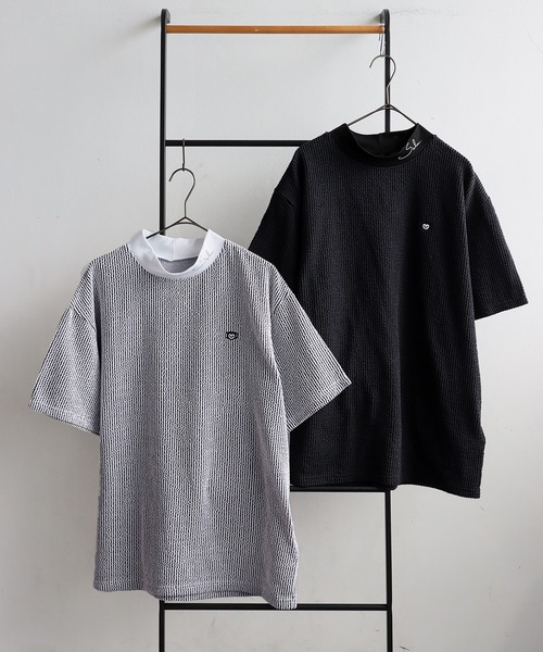 antiqua（アンティカ） tシャツ ストライプロゴトップス レディース