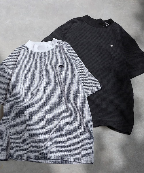 antiqua（アンティカ） tシャツ ストライプロゴトップス レディース