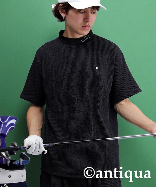 antiqua（アンティカ） tシャツ ストライプロゴトップス レディース