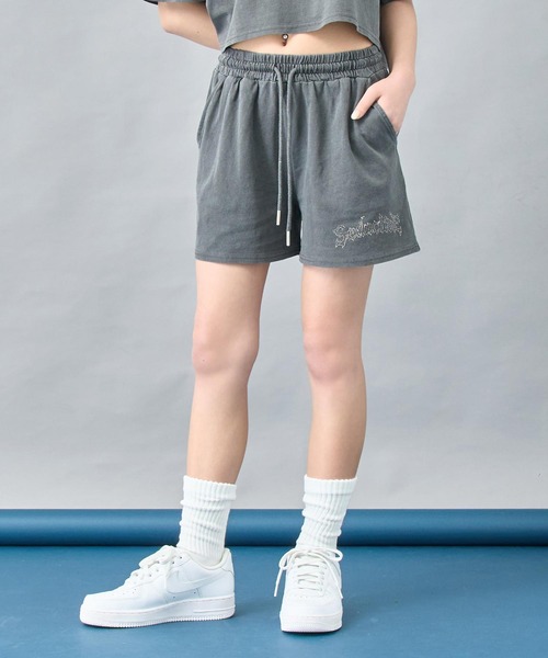 ANAP（アナップ） パンツ ピグメント ビジュー ロゴ ショートパンツ