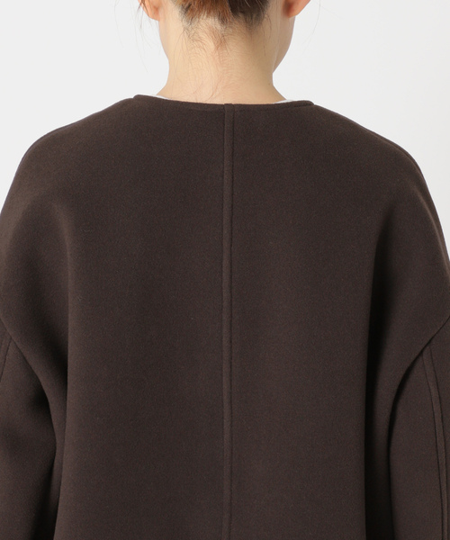 NOBLE（ノーブル） ノーカラーコート 36 ウッド レディース : ZOZOTOWN