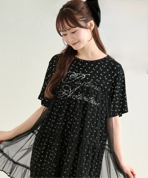 ワンピース 「あかちゃすコラボアイテム」チュールTシャツ