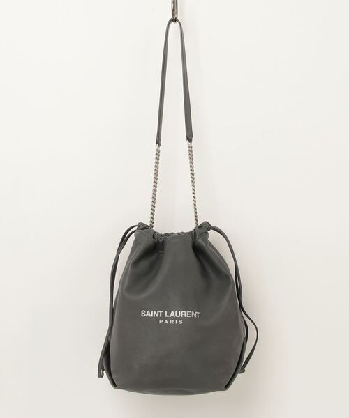 SAINT LAURENT PARIS」 ショルダーバッグ - グレー レディース