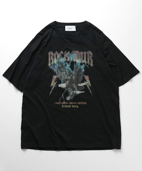 「Confirm」 半袖Tシャツ M チャコールグレー メンズ
