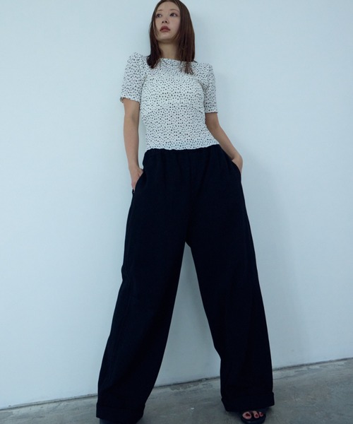 はな出品 HANNE tシャツ フラワーフロントボタンTEE レディース : ZOZOTOWN