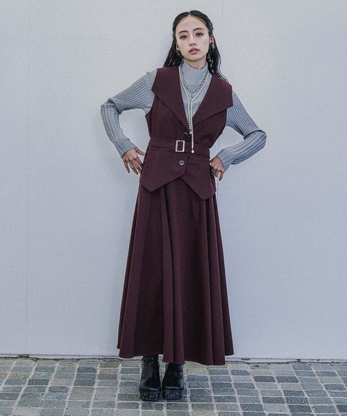 HARE（ハレ） ワンピース Vネックレイヤードライクワンピース(HARE