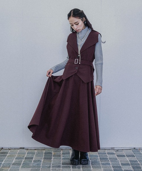 HARE（ハレ） ワンピース Vネックレイヤードライクワンピース(HARE