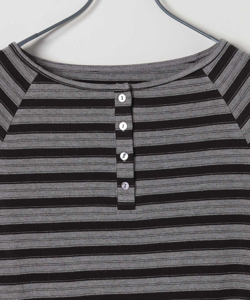 tシャツ マルチボーダーヘンリーLST/589935 レディース | JEANASIS | 10