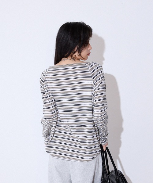 tシャツ マルチボーダーヘンリーLST/589935 レディース | JEANASIS | 08