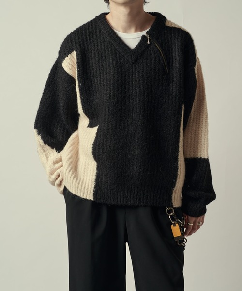 Lui's（ルイス） セーター ニット SURJENT ZIPデザインニット メンズ