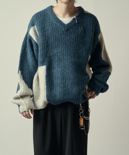 Lui's（ルイス） セーター ニット SURJENT ZIPデザインニット メンズ