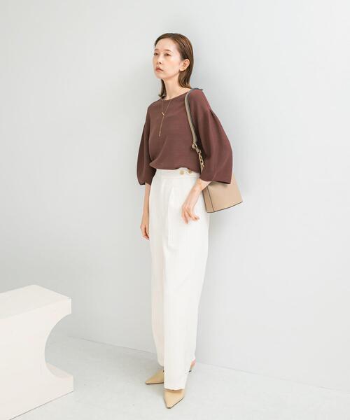 【WHITE】ウォッシャブルホールガーメントニット ニット セーター ウォッシャブルホールガーメントニット レディース