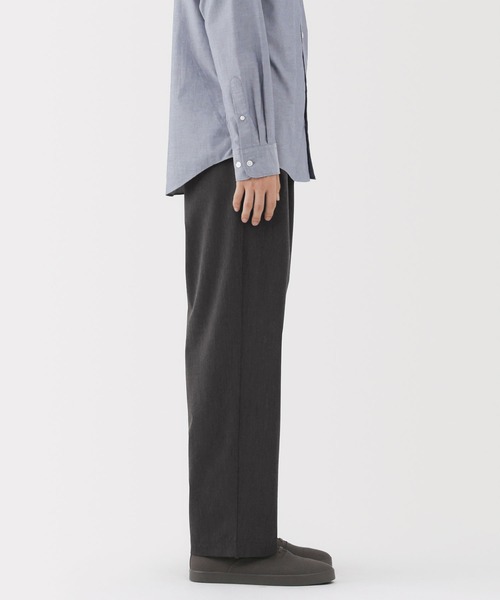 無印良品 パンツ 紳士 乾きやすいイージータックワイドパンツ メンズ