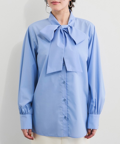 LE CERCLE par rope' ブラウス シャツ ブロードボウタイブラウス