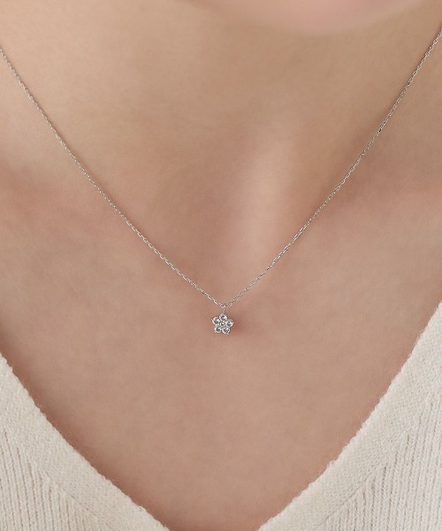cofi by 4℃ シルバー ネックレス ヨンドシー 4℃ 4℃エターナルシルバー フラワーネックレス