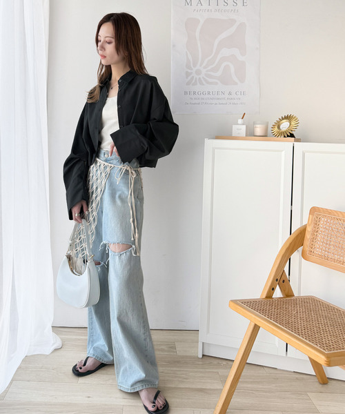 「classicalelf」 長(zhǎng)袖シャツ LARGE ブルー系その他 レディース