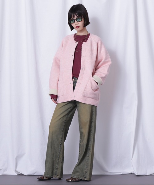 ROSE BUD（ローズバッド） ニットカーディガン FREE ピンク レディース