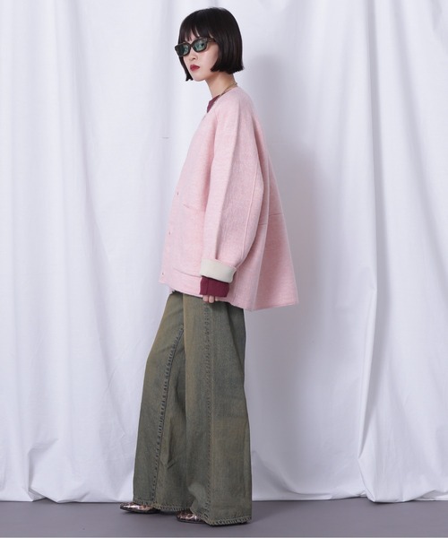 ROSE BUD（ローズバッド） ニットカーディガン FREE ピンク レディース
