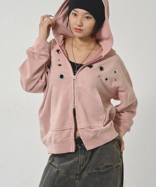 WHO'S WHO gallery（フーズフーギャラリー） パーカー ハトメジップ