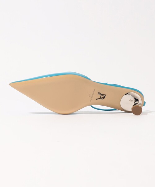 PAUL ANDREWスエードパンプス38ブルーポインテッドトゥ イタリア製美品 Paul Andrew（ポールアンドリュー） パンプス PAUL ANDREW EFFICIENT