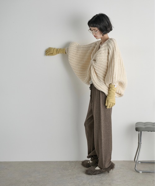 ブラック ニット ポンチョ リボン付き BANANA REPUBLIC公式オンラインストア | シグネチャー カシミヤ ニット