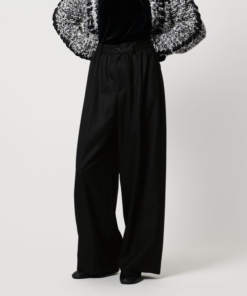 AEWEN MATOPH ギャザー パンツ 黒 38 AEWEN MATOPH（イウエン マトフ） パンツ 「AEWEN MATOPH」パネル