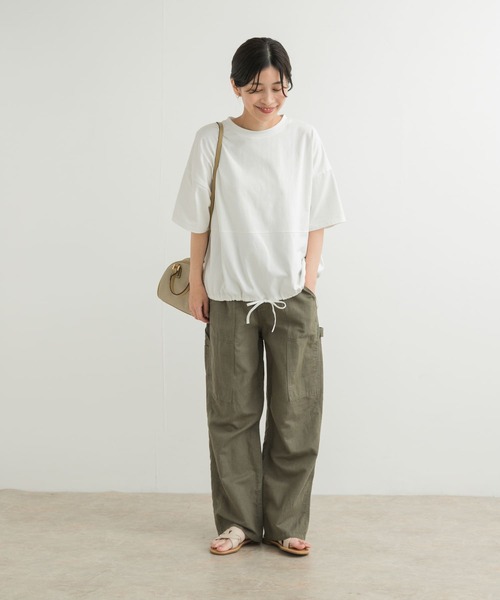 「URBAN RESEARCH DOORS」 半袖カットソー MEDIUM オフホワイト レディース_画像9