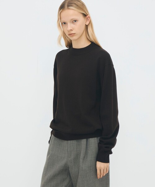 キャバン 2023年 コットンカシミヤ プレーンクルーネックプルオーバー 男女兼 CABaN（キャバン） セーター ニット コットンカシミヤ プレーンモック