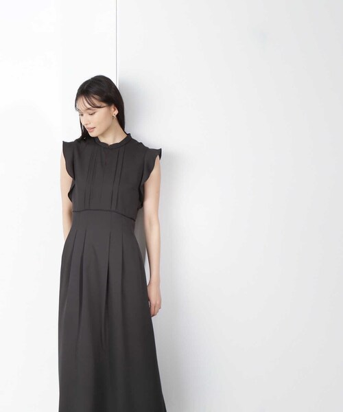 「NATURAL BEAUTY BASIC」 ノースリーブワンピース MEDIUM ブラック レディース_画像6