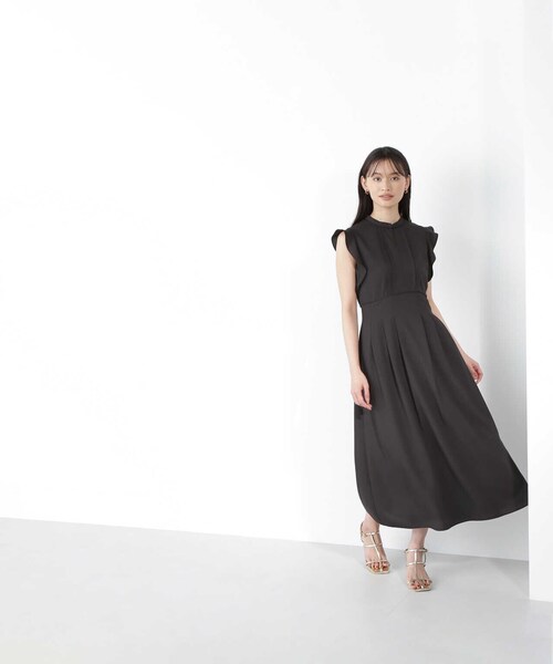 「NATURAL BEAUTY BASIC」 ノースリーブワンピース MEDIUM ブラック レディース_画像8