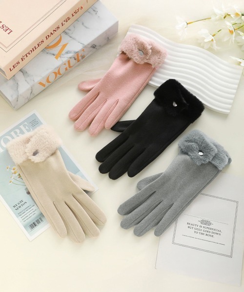 miniministore（ミニミニストア） 手袋 タッチパネル対応ファー付き