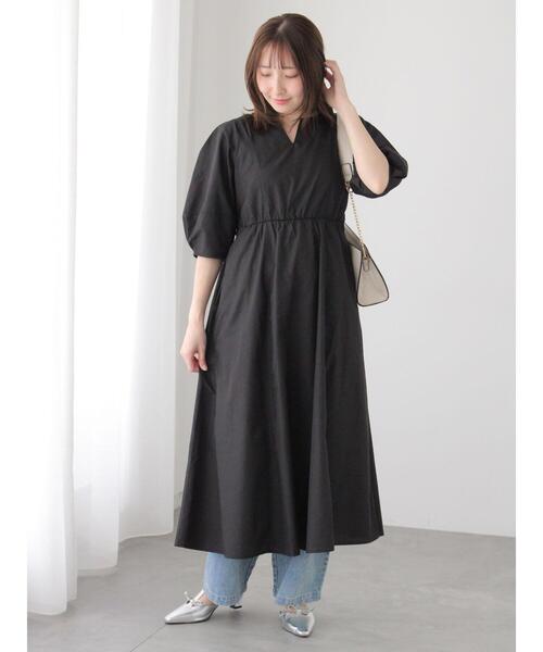 「Te chichi TERRASSE」 半袖ワンピース F ネイビー レディース_画像5