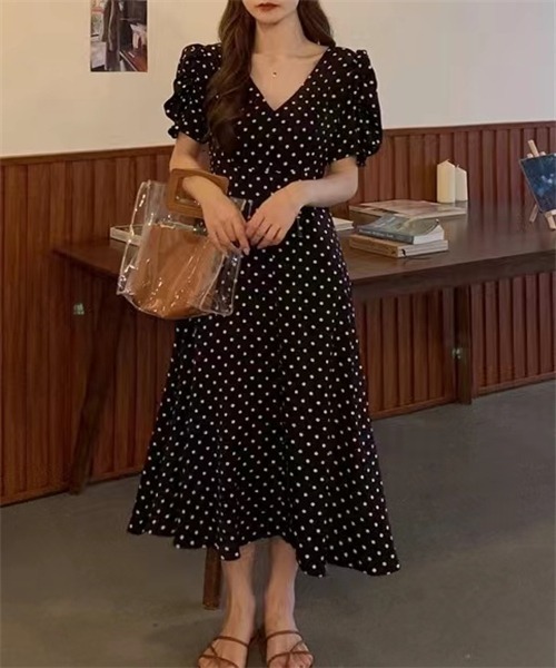 「Dream garden」 半袖ワンピース M ベージュ レディース_画像5