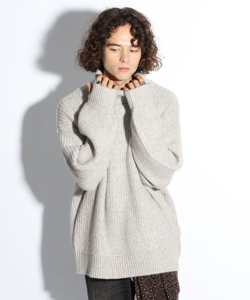 「HARE」 タートルネックニット SMALL グレー メンズ_画像9