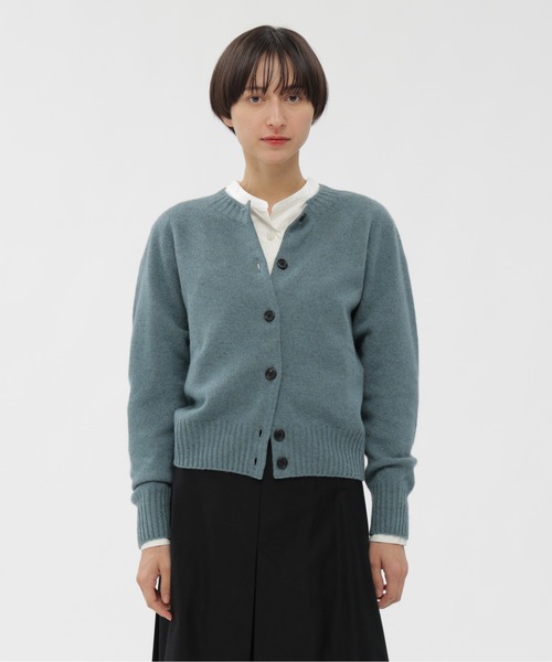 美品 マーガレットハウエル ウール カシミヤ シルクニットカーディガン グレー MARGARET HOWELL（マーガレットハウエル） カーディガン TWISTED