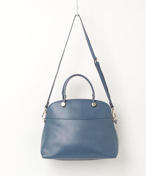 未使用級　FURLA フルラ　ダナエ レザー 2way バッグ ブルー　型押し FURLA（フルラ） 2WAYバッグ - ブルー レディース : ZOZOTOWN Yahoo!店