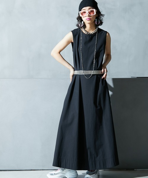 「GEVS.」 ノースリーブワンピース L グリーン レディース_画像7