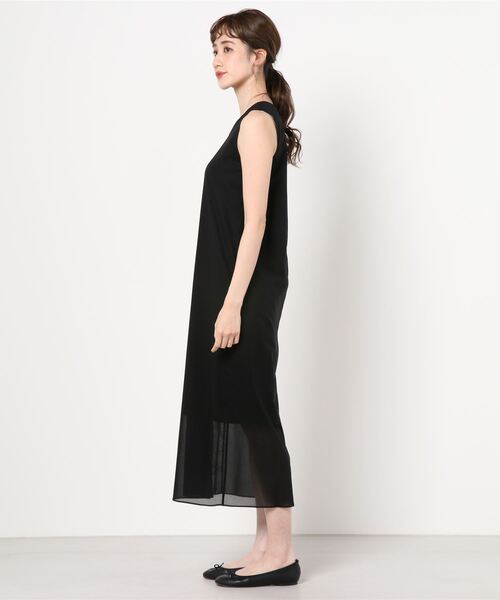 「Demi-Luxe BEAMS」 ノースリーブワンピース 36 ブラック レディース_画像2