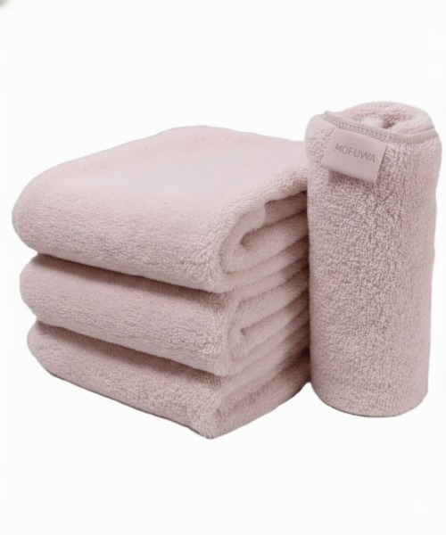 Mofuwa タオル ヒアルロン酸入り マイクロファイバーフェイスタオル4枚