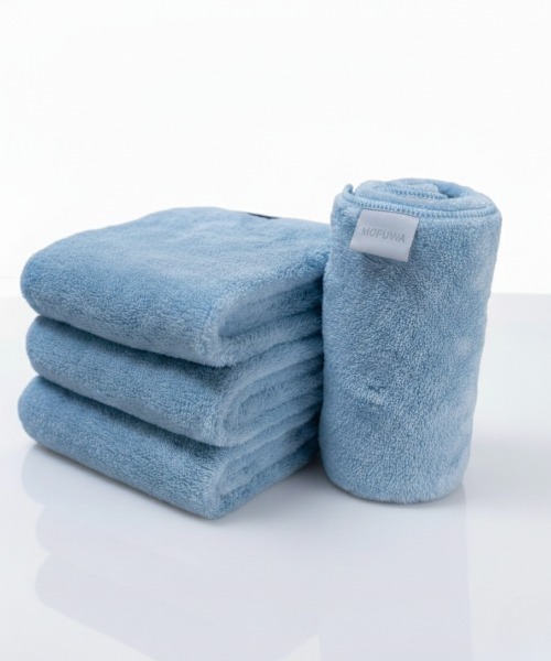 Mofuwa タオル ヒアルロン酸入り マイクロファイバーフェイスタオル4枚
