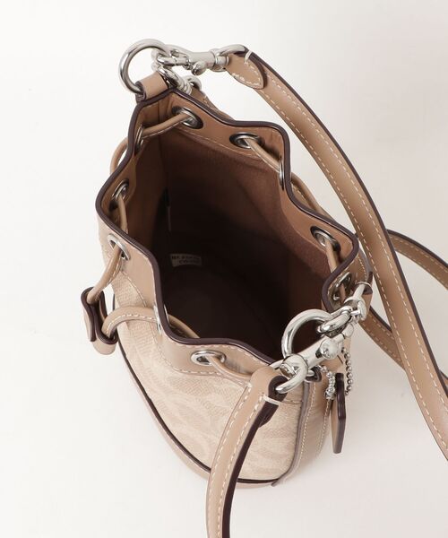 COACH ベージュ ビジネスバッグ コーチシグネチャー 2WAY ブリーフケース ベージュ×黒 メンズ ビジネス