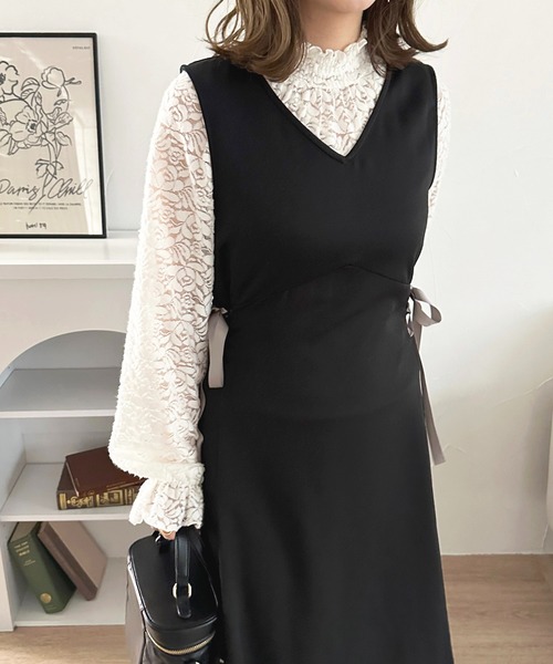 「apres jour」 ノースリーブワンピース X-LARGE ピンクベージュ レディース_画像5