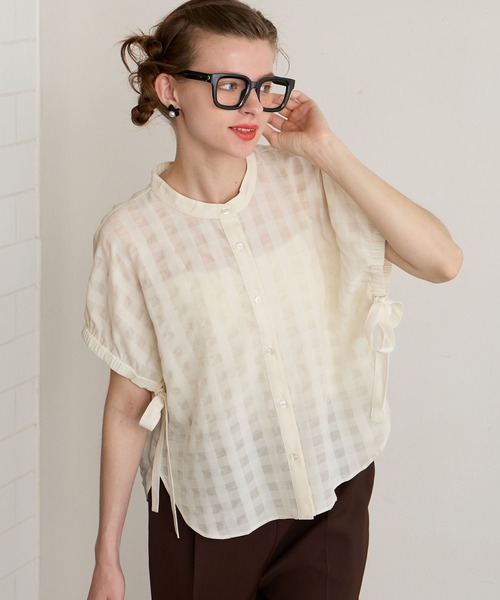 BONLECILL noir ブラウス シャツ 夏 半袖 「BONLECILL noir」2way