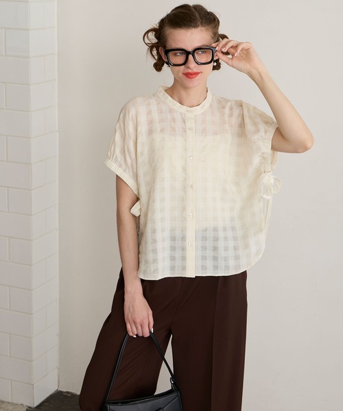 BONLECILL noir ブラウス シャツ 夏 半袖 「BONLECILL noir」2way