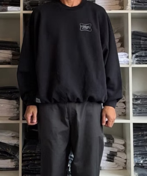 MYne トレーナー スウェット 裏起毛 MINE CURSIVE SIGN ST