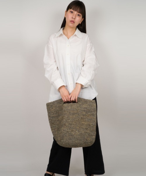 「MADE IN MADA」 かごバッグ FREE ライトグレー レディース_画像9