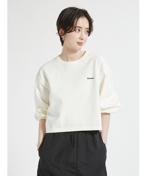 Barbour（バブアー） tシャツ ワンポイント ロゴ パフスリーブTシャツ 