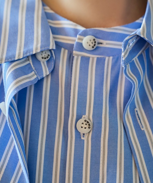 OMMO（オーエムエムオー） ブラウス シャツ 2WAY TUCK LAYERED SHIRT